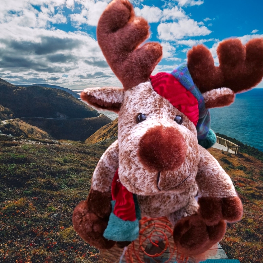 Vintage Chosun Christmas Moose 15" Plush Stuffed Animal Toy